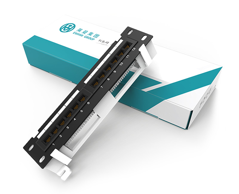 英曼10"-1U12口網(wǎng)絡(luò)配線架（墻掛款）Patch Panel
