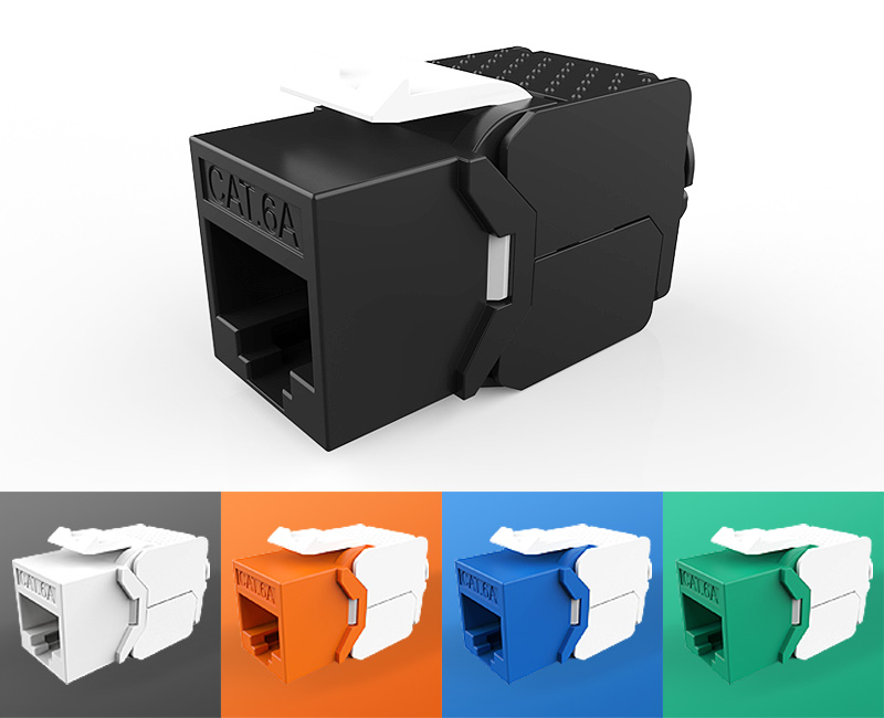 英曼-超六類免打網絡模塊，RJ45連接器Network keystone jack