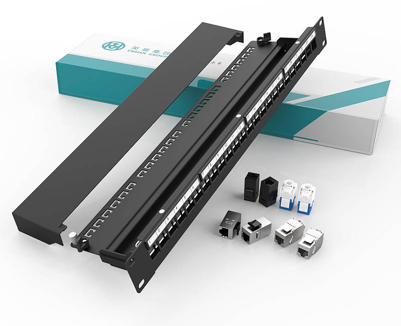 英曼1U24口-屏蔽網絡空配架，網絡機房工程專用屏蔽款  Blank patch panel