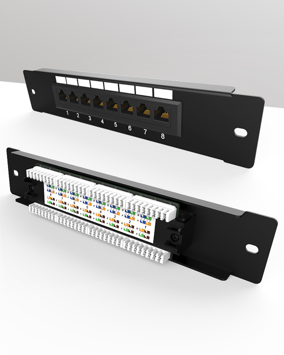 1U8口-弱電款網(wǎng)絡(luò)配線架