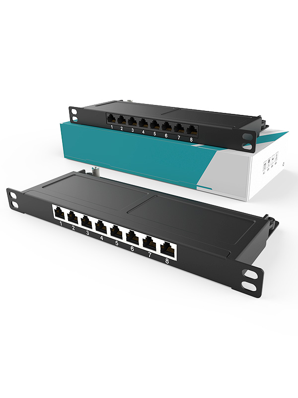 英曼0.5U8口-防塵網(wǎng)絡配線架