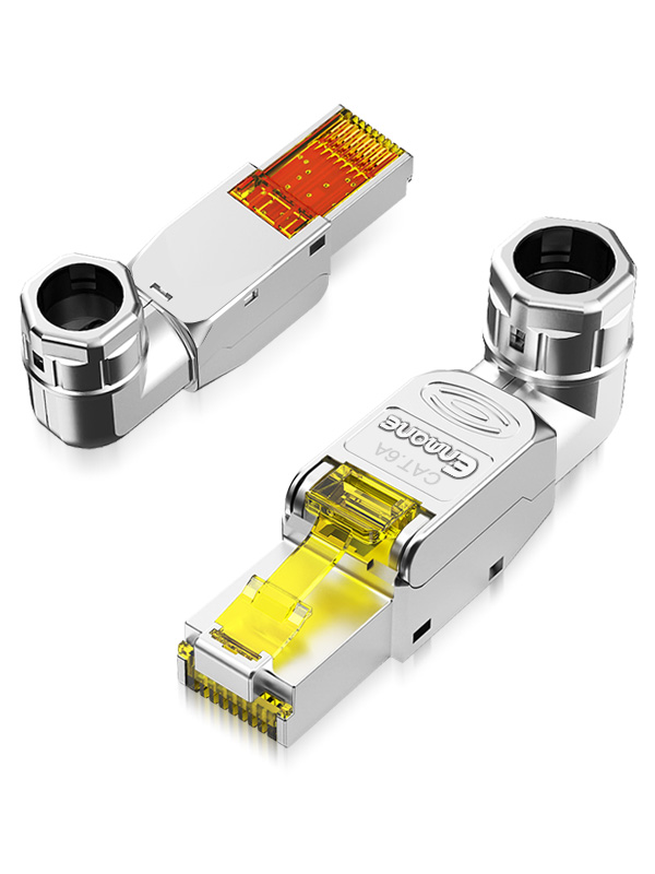 90°鋅合金免打水晶頭